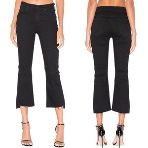 Mother Women’s Black‎ Insider Crop Step Fray Not Guilty Distressed hem 26